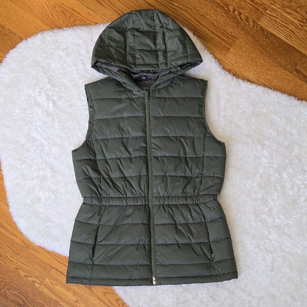 Swiss Tech Green Puffer Vest, Womens Size Medium